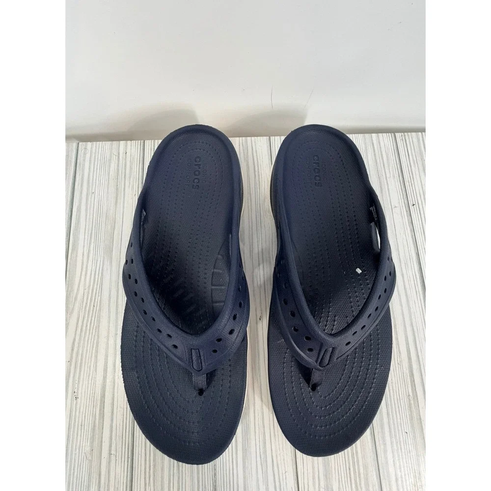 Crocs Classic All Terrain Iconic Comfort Flip Flop In Blue Men's Size 8